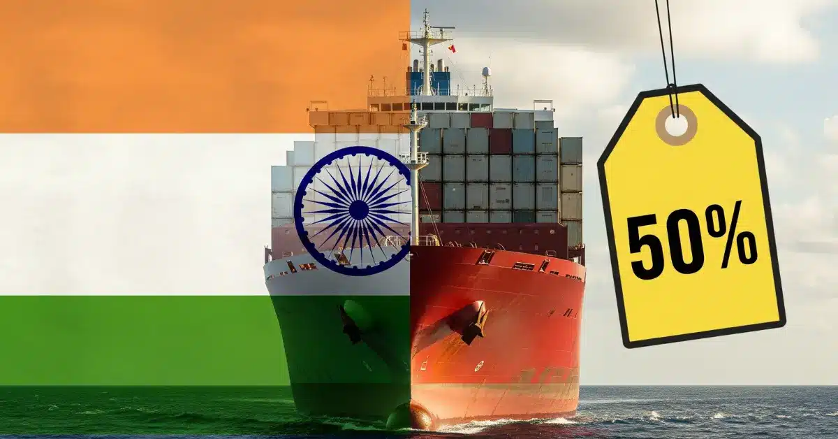 50% India tariffs graph showing rising import costs