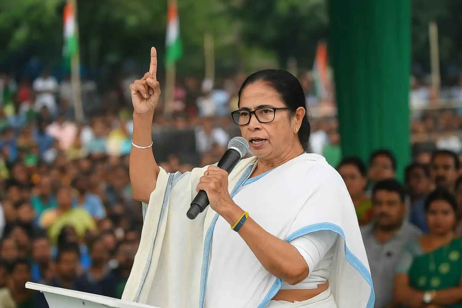 “NRC conspiracy Bengal বিষয়ে সভায় বক্তব্য রাখছেন মমতা”