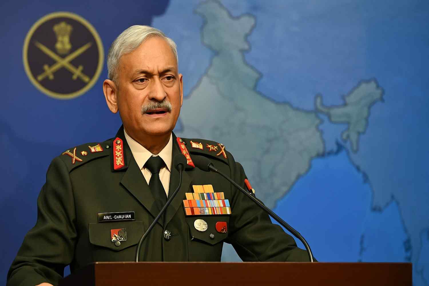 “CDS 6 হুমকি নিয়ে বক্তব্য দিচ্ছেন জেনারেল চৌহান”