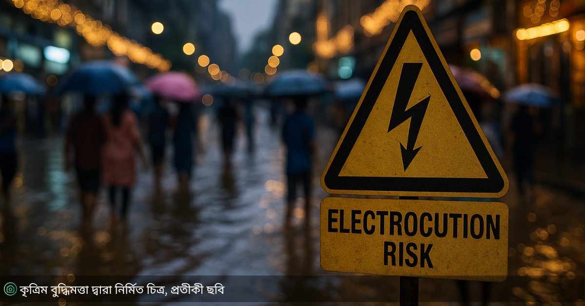 Kolkata Heavy Rain News — বিদ্যুৎস্পৃষ্ট ঝুঁকির সতর্কবার্তা