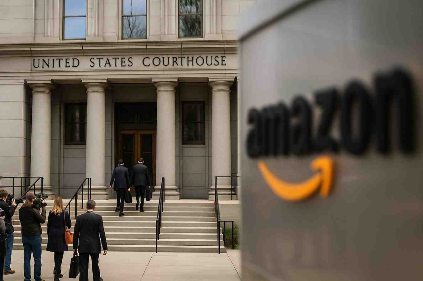 amazon-prime-trial-2025 — Amazon vs FTC legal battle at courthouse
