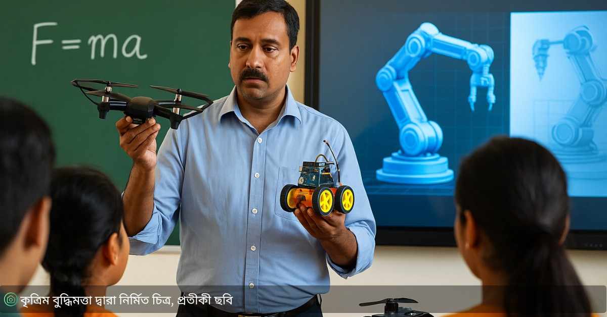 iRISE STEM teacher training এ ওয়ার্কশপে শিক্ষকরা রোবট তৈরি করছেন